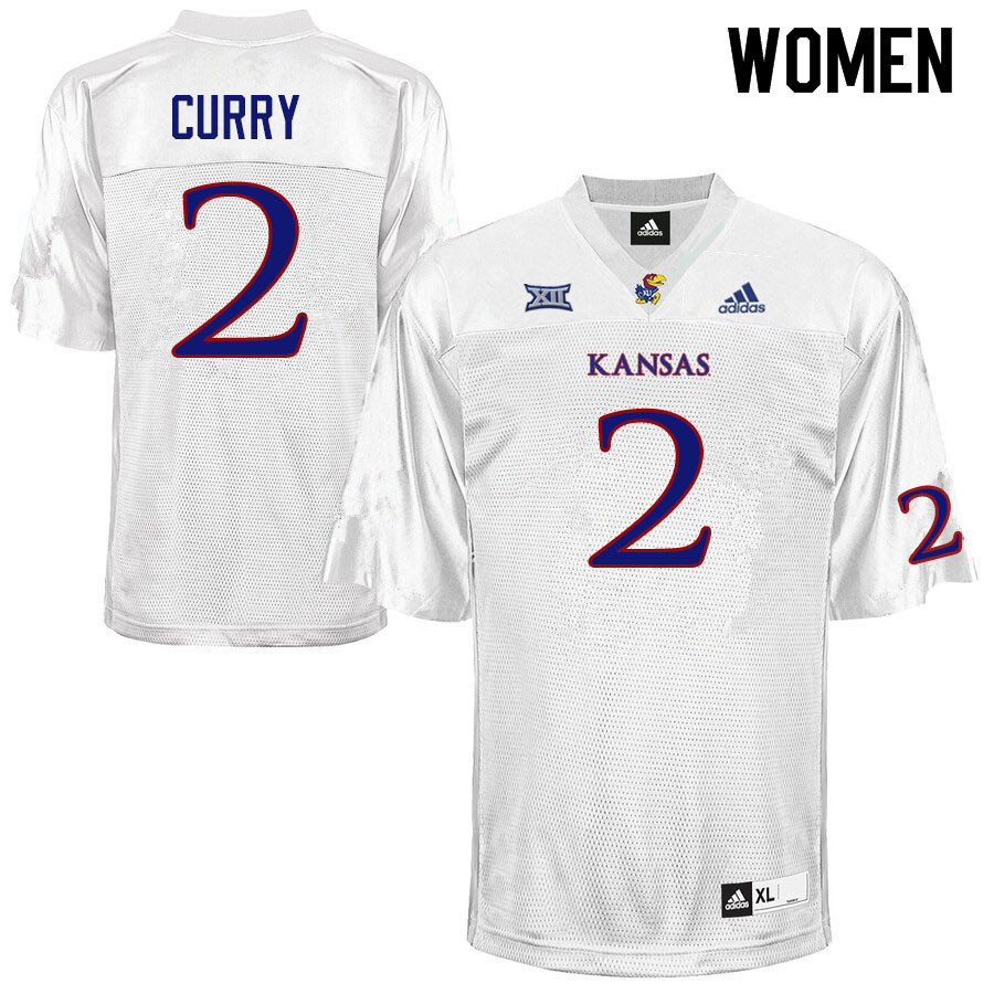 Women #2 Boobie Curry Kansas Jayhawks College Football Jerseys Sale-White - Click Image to Close